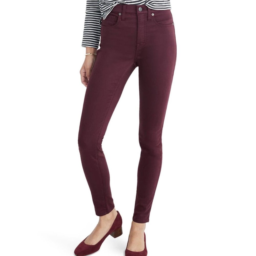 MADEWELL High-Rise Skinny Sateen Jeans, Sz 24